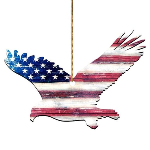 Designocracy Designocracy 99912-O Freedom Eagle Wooden Ornament 99912-O